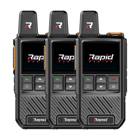 Rapid Radios Nationwide PTT Walkie-Talkie - 3-Pack