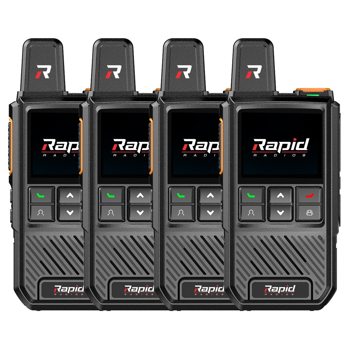 Rapid Radios Nationwide PTT Walkie-Talkie - 4-Pack