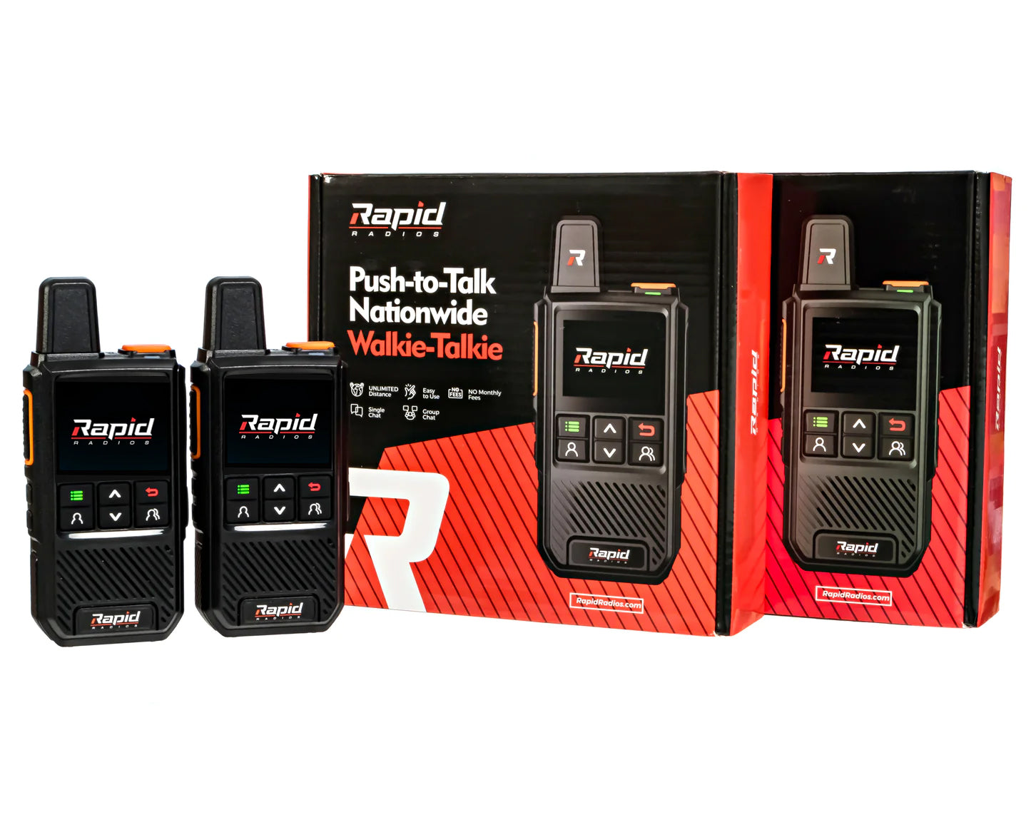 Rapid Radios Nationwide PTT Walkie-Talkie - 6-Pack